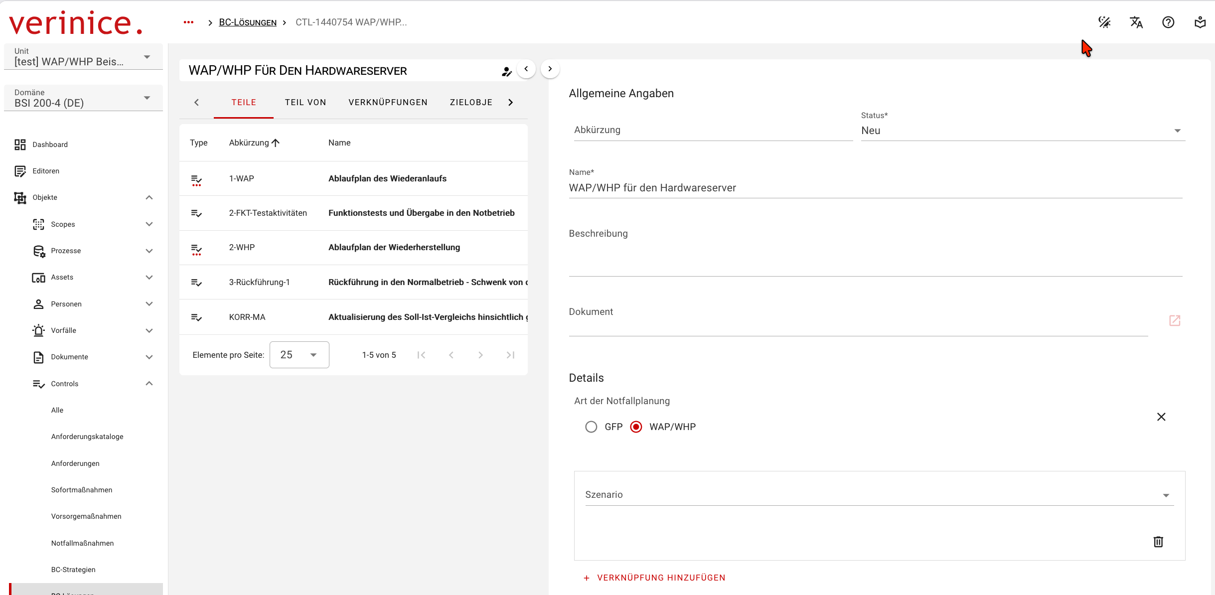 BC-Lösung erstellen und einem GP zuordnen